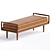 Modern Leather Bench for Entryway 3D model small image 2