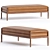 Modern Upholstered Mitsue Bench 3D model small image 1