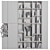 Versatile Rack & Bookcase Set 3D model small image 6