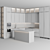 Adjustable Modern Kitchen Kit 3D model small image 6