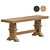 South Hill Baluster Base Bench: Stylish Seat 3D model small image 1