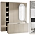 Sleek Bathroom Vanity & Storage 3D model small image 1