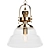 Elegant Antique Brass Pendant Light 3D model small image 1