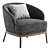 Luxury Domkapa RUTH Armchair Design 3D model small image 3