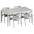 Lenon Extendable Table & Alocs Chair 3D model small image 5