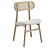  Stylish Rattan Dining Chair 3D model small image 6