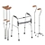 Rehabilitation Set - Crutches, Walkers 3D model small image 1