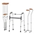 Rehabilitation Set - Crutches, Walkers 3D model small image 2