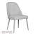 Customizable Velvet Dining Chair 3D model small image 4