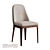 Customizable Velvet Dining Chair 3D model small image 1