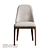 Customizable Velvet Dining Chair 3D model small image 3