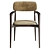 Sleek Poliform CURVE Dining Chair 3D model small image 2