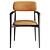 Sleek Poliform CURVE Dining Chair 3D model small image 4