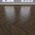 Oak Parquet Flooring Set 3D model small image 3