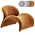 Sleek Le Chat Lounge Chair 3D model small image 1