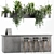 Modern Reception Desk with Plants 3D model small image 5