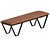 Elegant Vannoy Velvet Bench 3D model small image 1