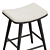 Elegant Blare Stool with Flair 3D model small image 2