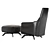 Ergonomic Contemporary KAORI Armchair 3D model small image 3