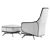 Ergonomic Contemporary KAORI Armchair 3D model small image 13