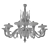 Elegant Murano Glass Chandelier 12 3D model small image 5