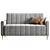 Mini Mare Velvet Sofa Silver 3D model small image 2