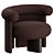 Premium Meridiani Jeanette Armchair: New 2024 Collection 3D model small image 1