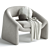 Elegant Armchair Kastaninbaum S975455 3D model small image 8