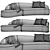 Modern Curved Sectional Sofa 3D model small image 5