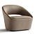 Sleek Minimalist Astra Lounge Chair 3D model small image 1