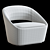 Sleek Minimalist Astra Lounge Chair 3D model small image 4