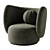 Stylish Rico Swivel Lounge Chair 3D model small image 13