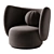 Stylish Rico Swivel Lounge Chair 3D model small image 14