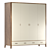 Parisian Chic Four-Door Wardrobe 3D model small image 2