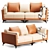 Luxury All-Leather Sofa Model 3D model small image 1