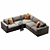 Lakeview Upholstered Corner Sectional Sofa 3D model small image 2