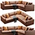 Lakeview Upholstered Corner Sectional Sofa 3D model small image 3