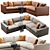 Lakeview Upholstered Corner Sectional Sofa 3D model small image 7