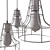 Industrial Loft Metal Chandelier 3D model small image 8