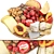 Gourmet Cheese Nut Fruit Platter 3D model small image 4