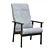 Elegant Classic ZASIDELIS Armchair 3D model small image 2