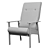 Elegant Classic ZASIDELIS Armchair 3D model small image 4