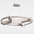 Modern Round Acrylic Chandelier 3D model small image 2