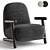 Modern Upholstered Armchair 3D Model 3D model small image 1