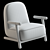 Modern Upholstered Armchair 3D Model 3D model small image 4