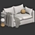 Elegant Modern Mons Wagon Sofa 3D model small image 5