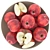 Modern White Bowl Apples Rendered 3D model small image 5