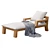 Modern Outdoor Sun Lounger Kave 3D model small image 5