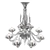 Elegant Murano Glass 8-Light Chandelier 3D model small image 3