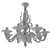 Elegant Murano Glass 8-Light Chandelier 3D model small image 5